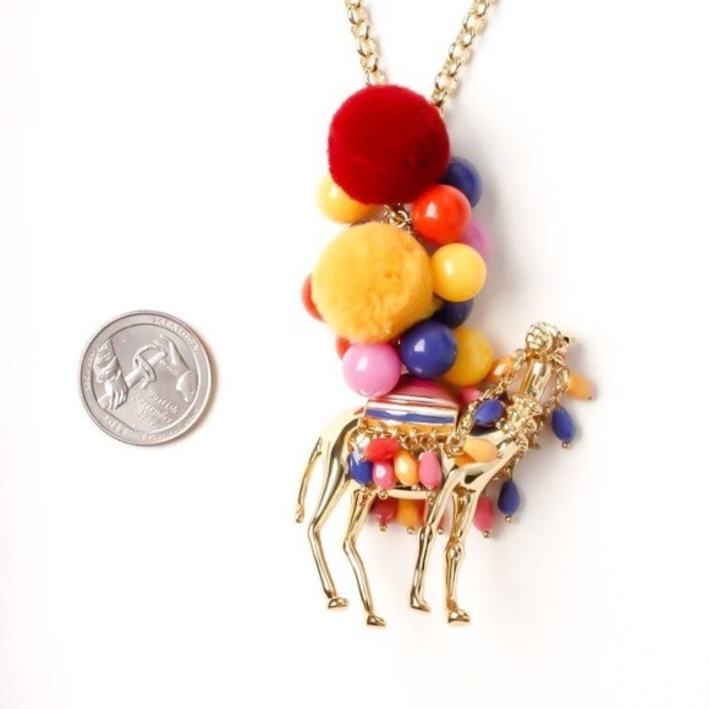 Kate spade camel long statement necklace